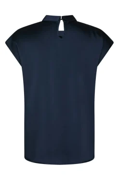 Clearance Neo Noir Fleur Drapy Satin Blouse 160990 141