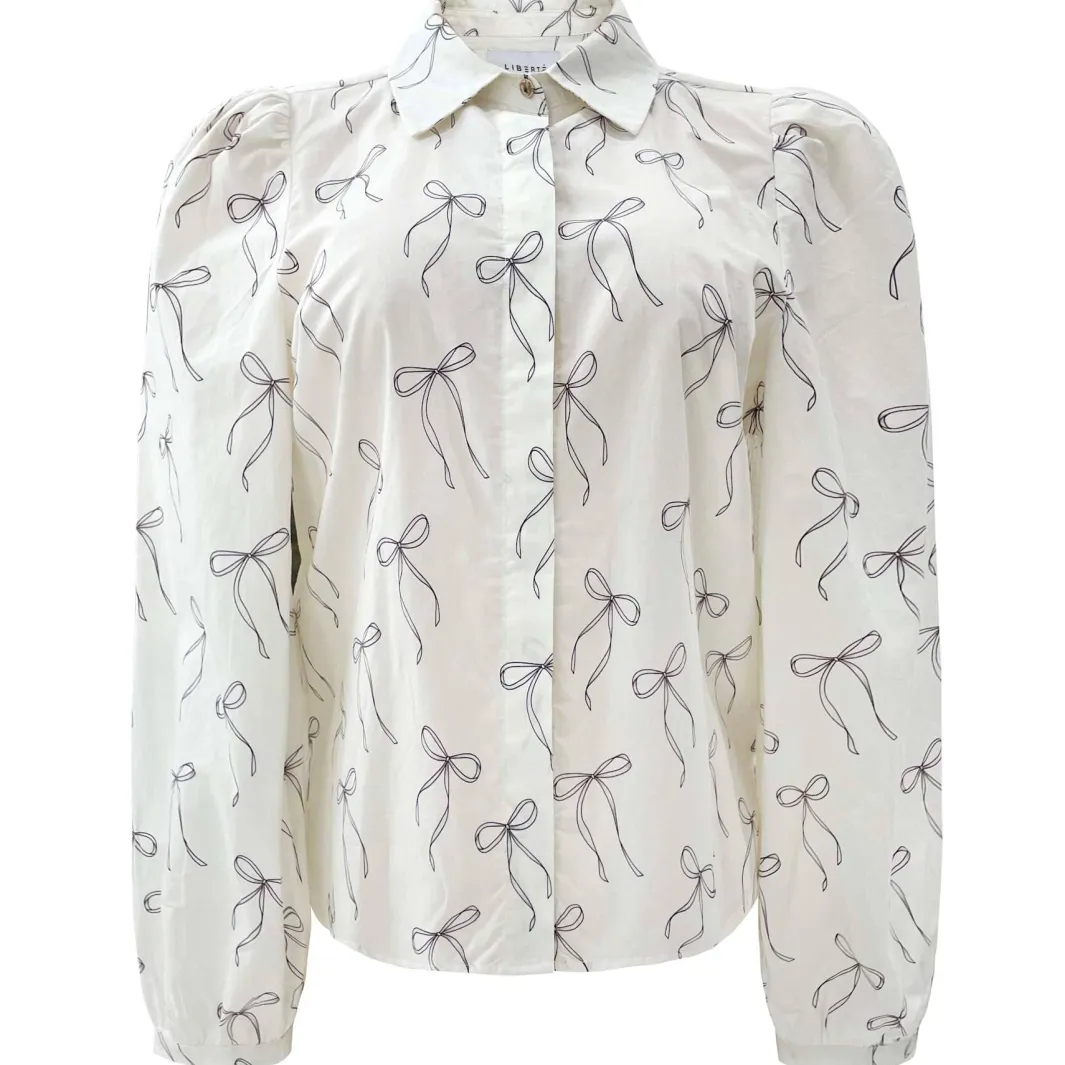 Liberte Flora Ls Blouse 21598 Creme Bow