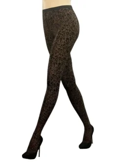 New Wolford Floral Jacquard Tights Black