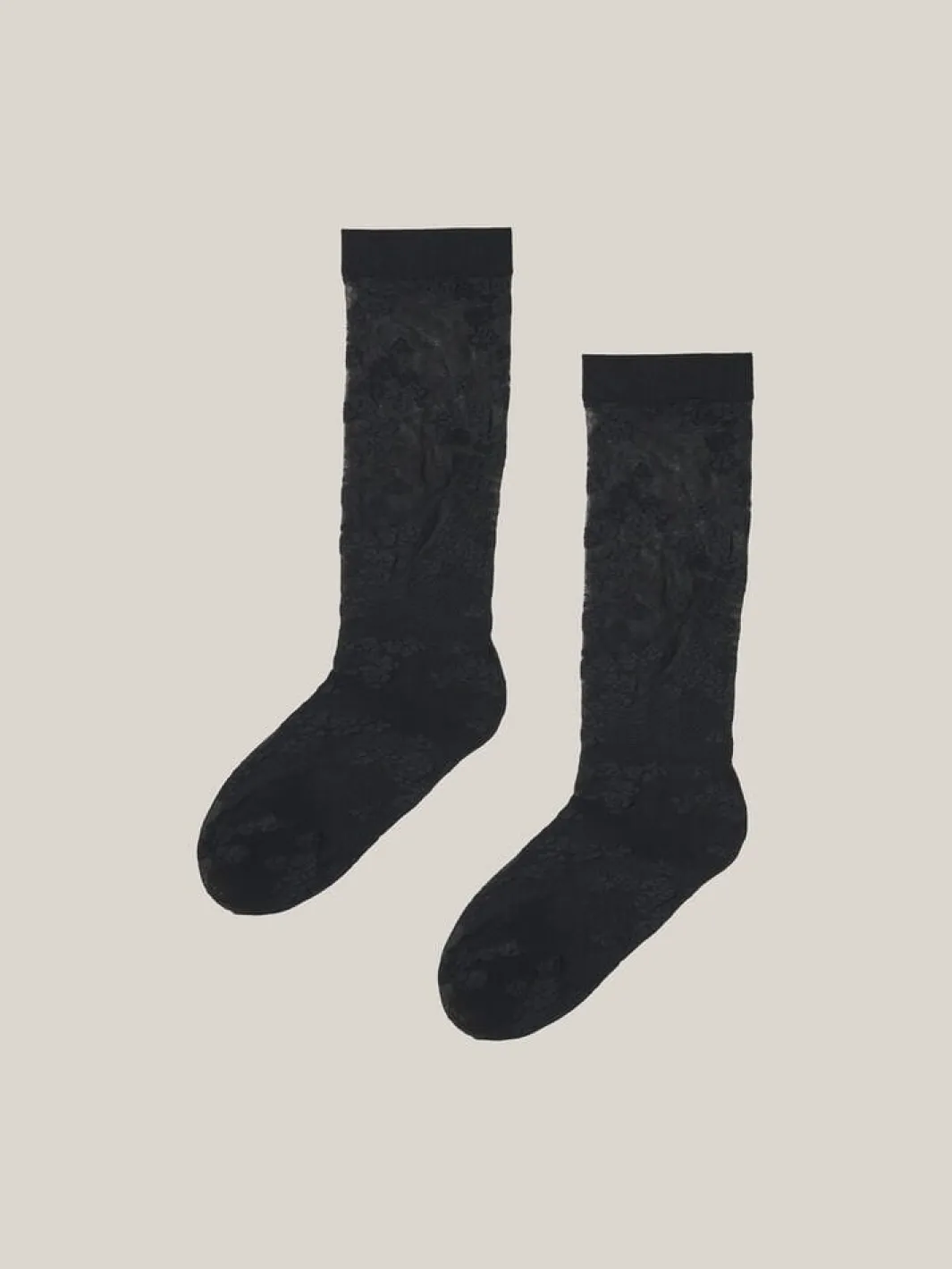 Outlet Wolford Floret Knee-highs34423 7005 Black