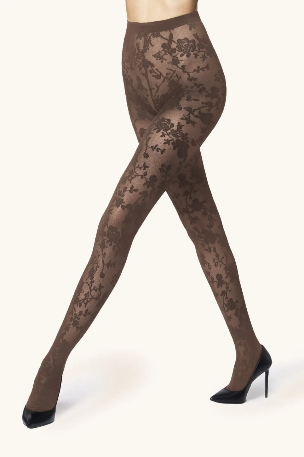Best Wolford Flower Tights17625 4853 Almond