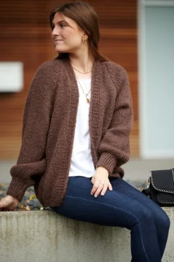 Online Noella Fora Knit Cardigan 548 Dark Brown