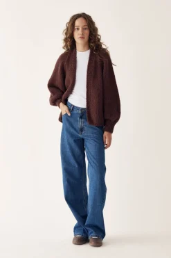 Online Noella Fora Knit Cardigan 548 Dark Brown
