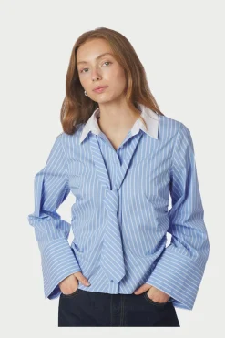 Neo Noir Francesca Stripe Shirt 165981 145