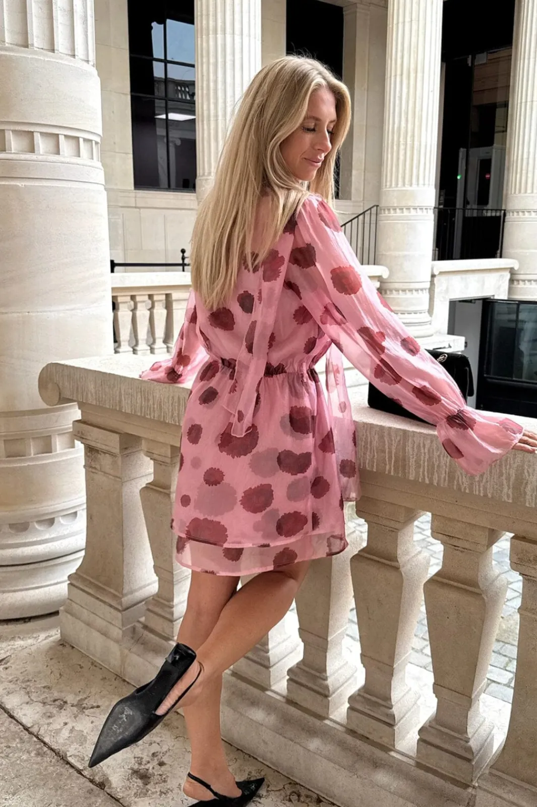 New BYIC Freyaic Dress A2516 Pink Red Flower Print