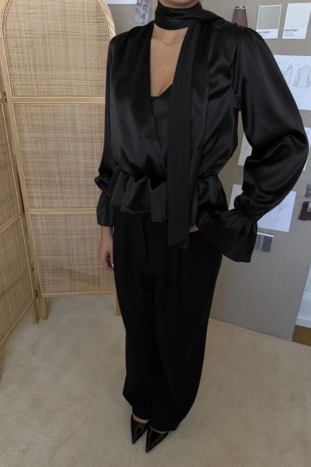 Best BYIC Freyaic Shirt A2591 Black Satin