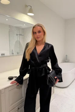 Best BYIC Freyaic Shirt A2591 Black Satin