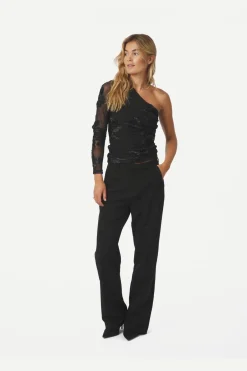 Best Neo Noir Friana Big Flower Mesh Blouse 167272 100