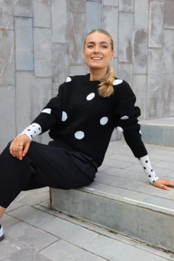 Best Liberte Fro Dot Pullover 22344 Black White Dot