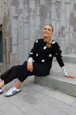 Best Liberte Fro Dot Pullover 22344 Black White Dot