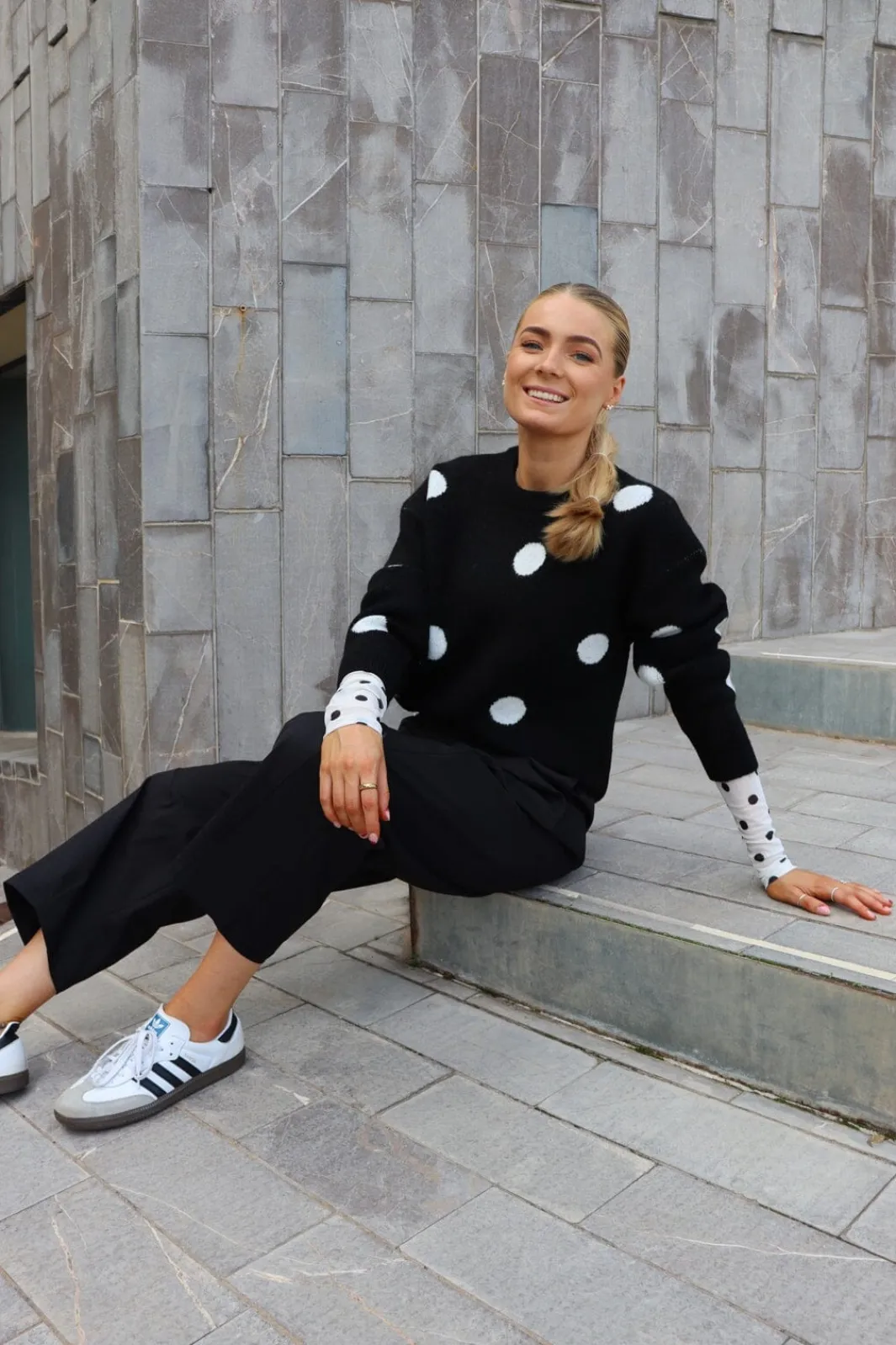 Best Liberte Fro Dot Pullover 22344 Black White Dot