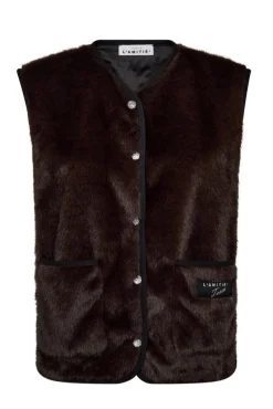 New Haute L'Amitié Fur Tech Vest HL10254 Mocca