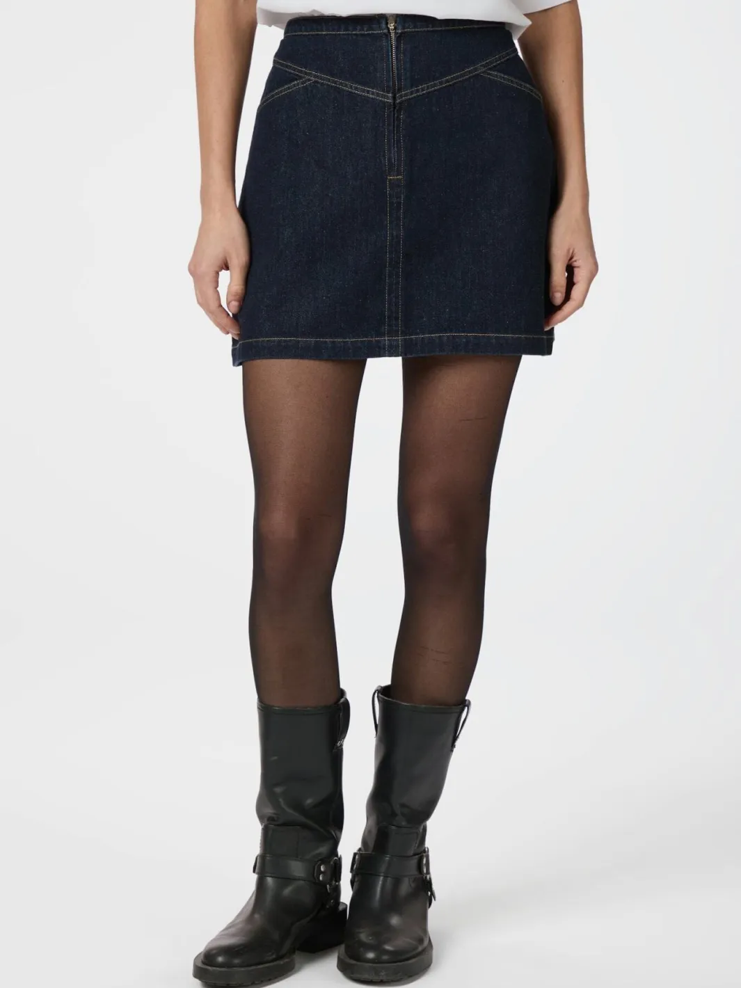 Neo Noir Gabani Denim Skirt 164288 Dark Blue