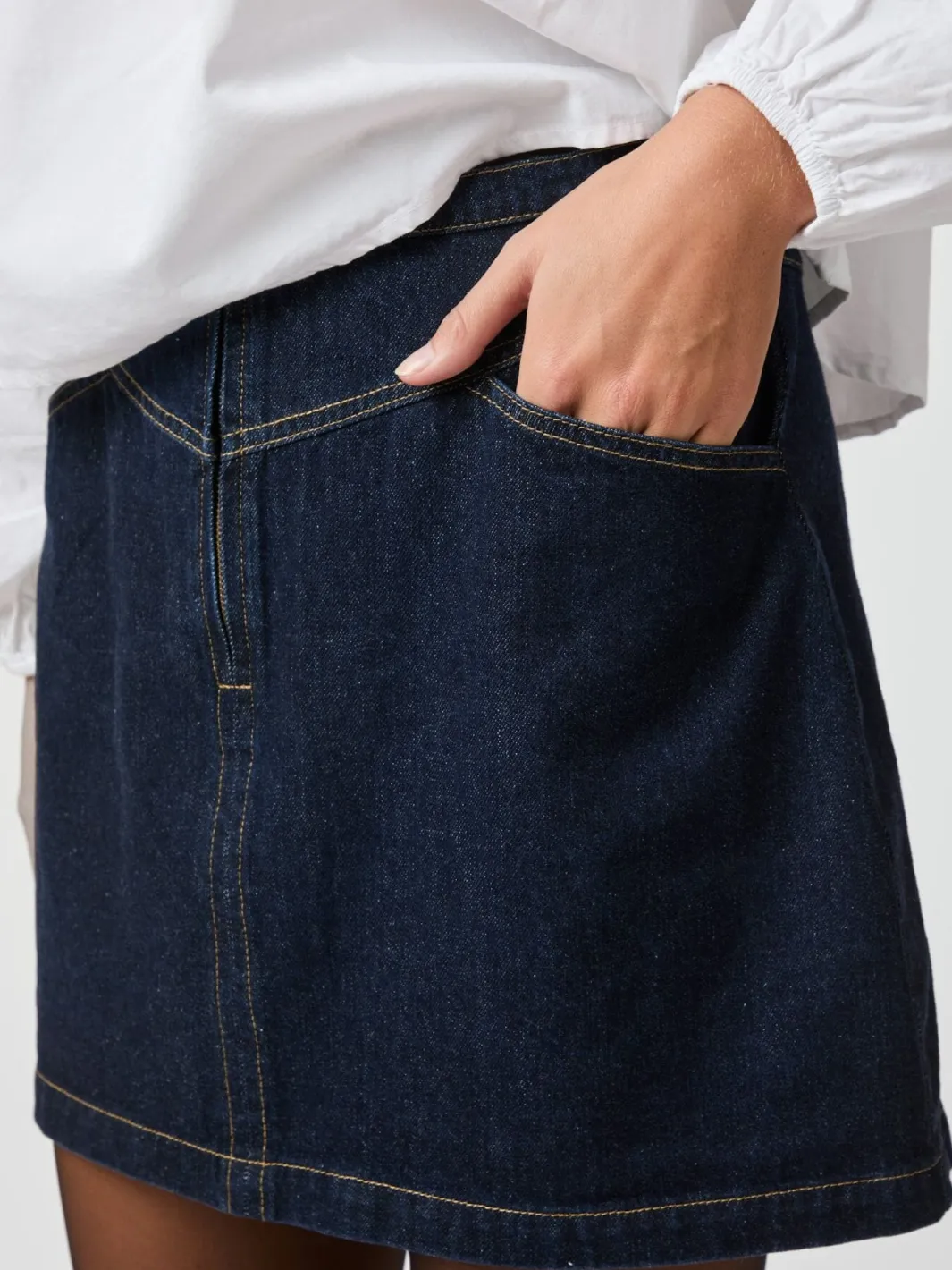 Neo Noir Gabani Denim Skirt 164288 Dark Blue