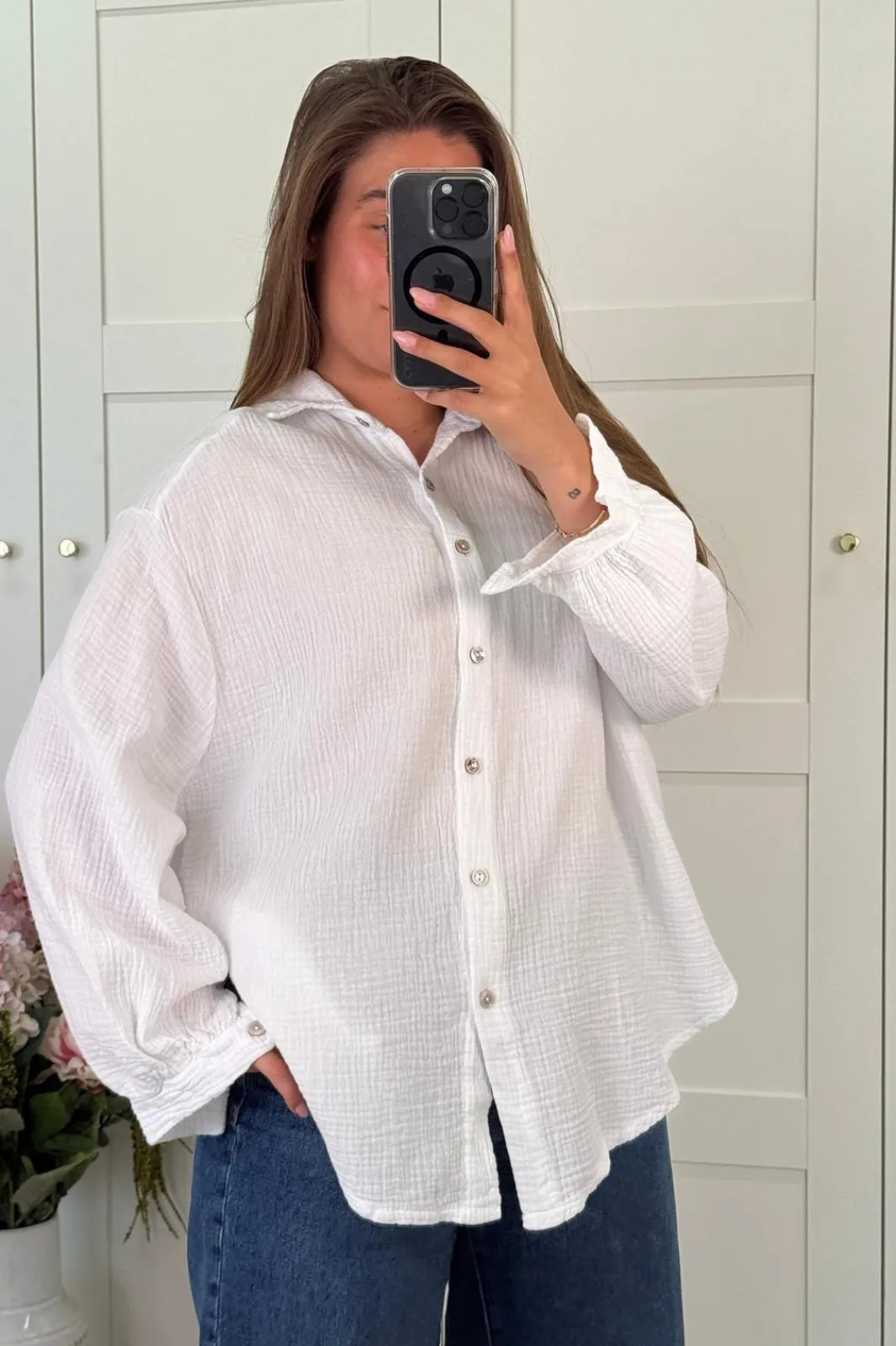 Outlet A-bee Gabrielle Shirt Skjorte White
