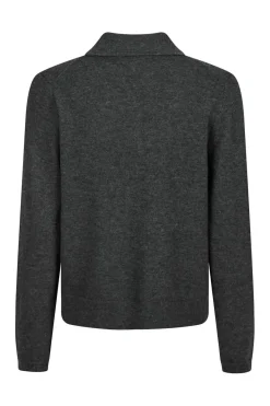 Discount Neo Noir Genea Knit Polo Blouse 163891 Antracit