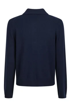 Neo Noir Genea Knit Polo Blouse 163891 Navy