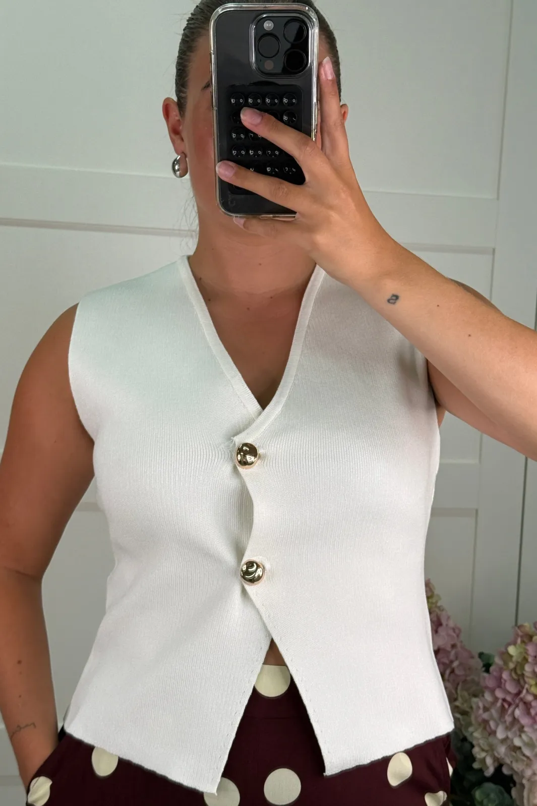 A-bee Georgia Top White