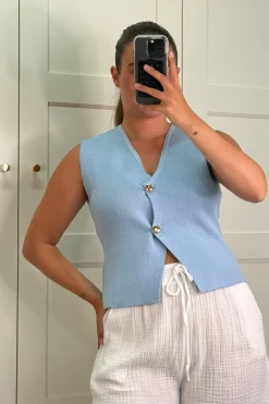 Online A-bee Georgia Top Light Blue