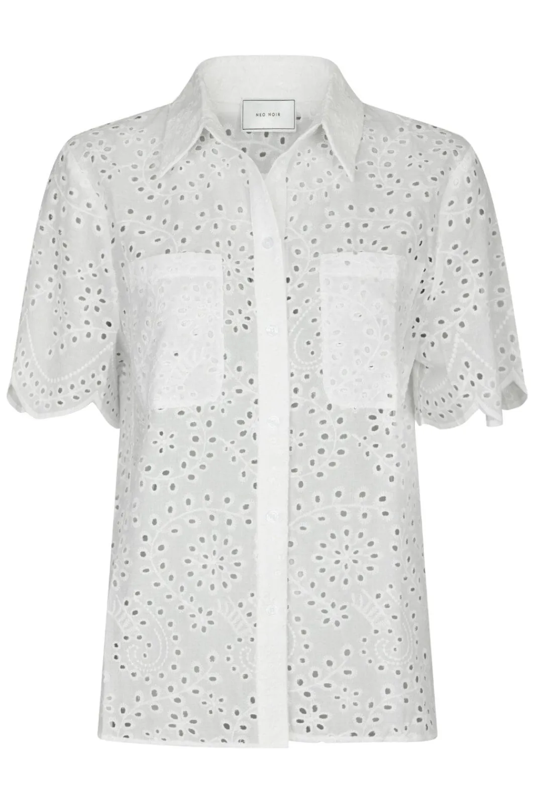 Online Neo Noir Gessie Embroidery Shirt 165383 120