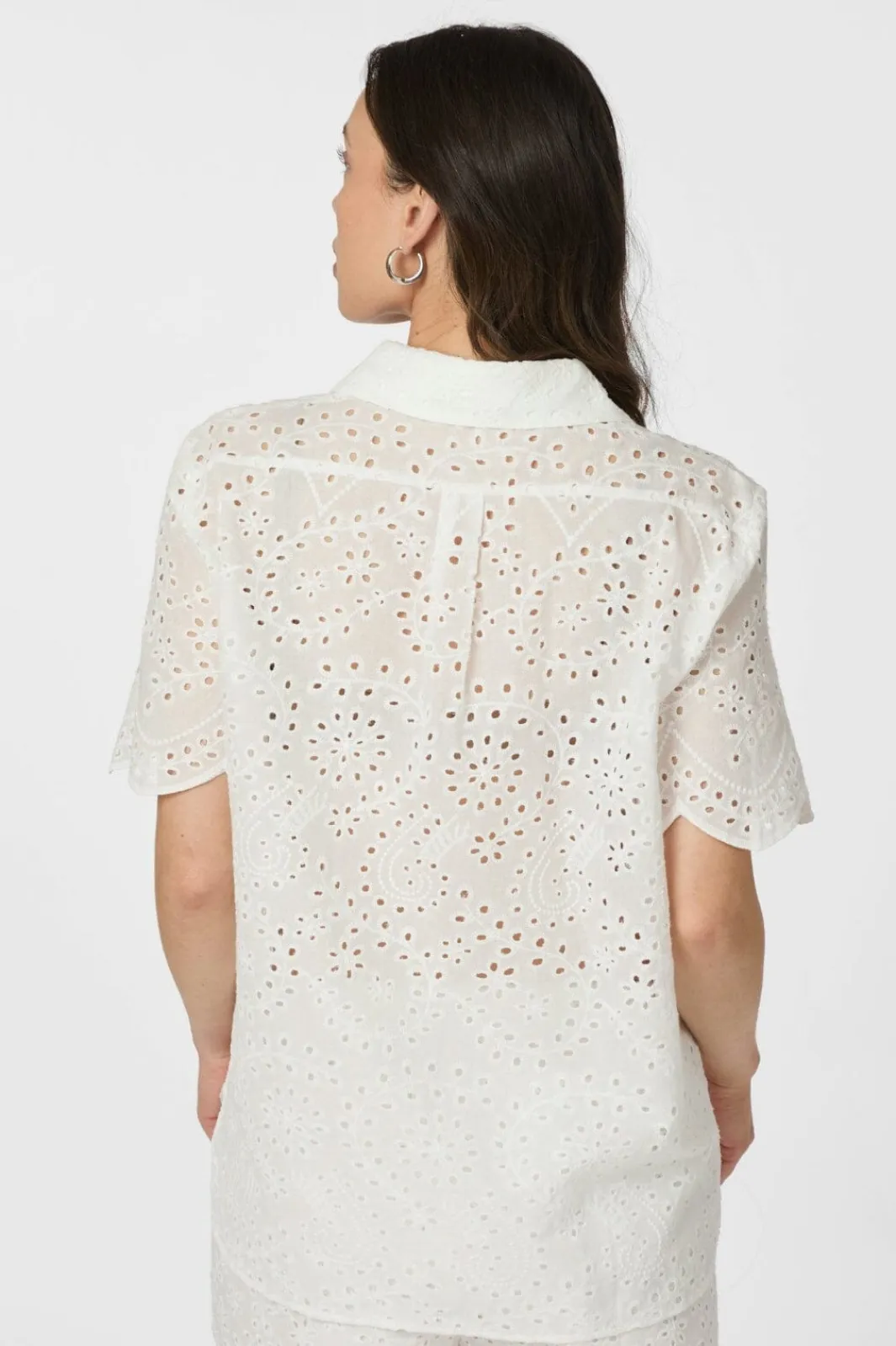 Online Neo Noir Gessie Embroidery Shirt 165383 120