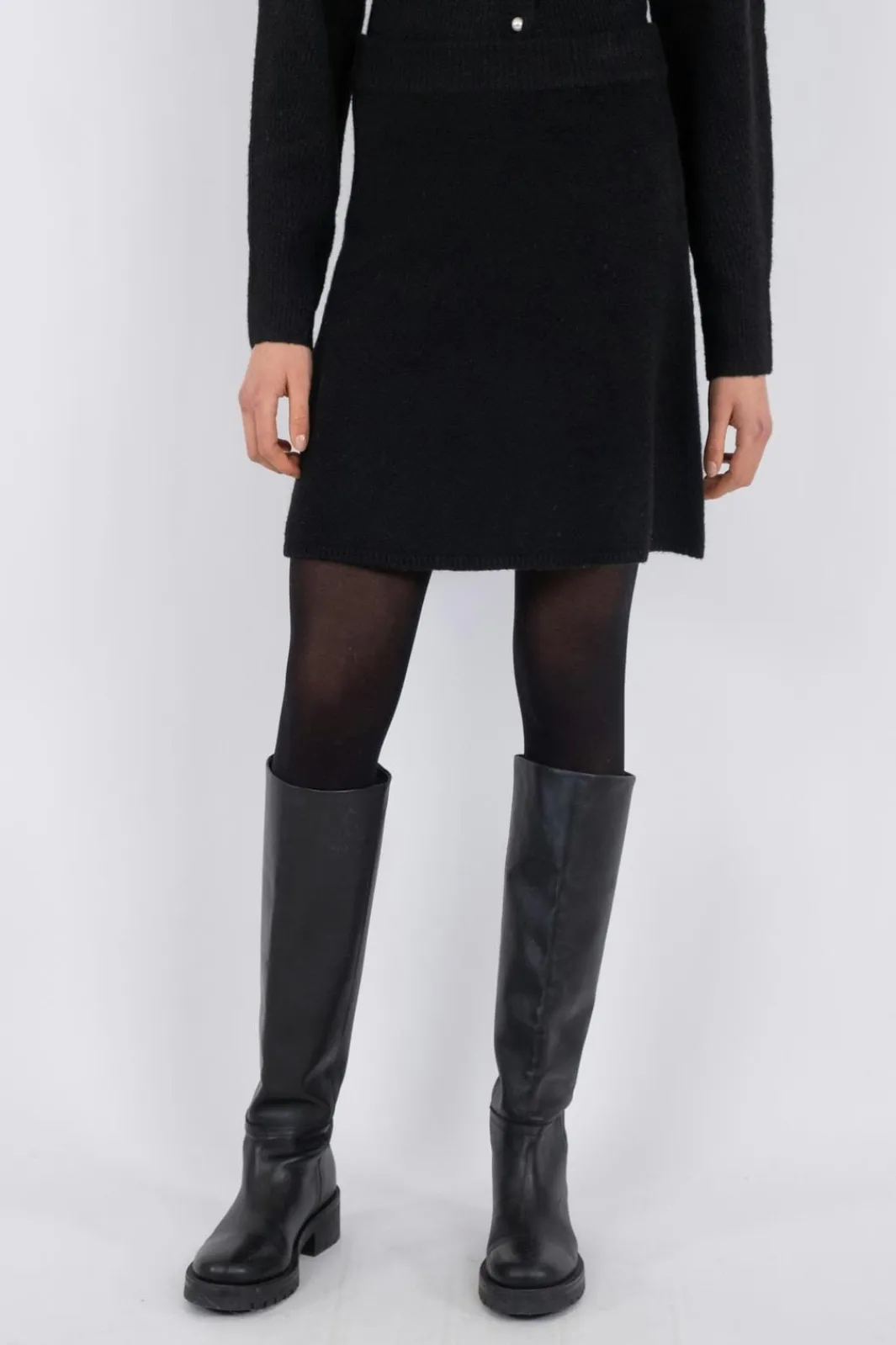 Hot Neo Noir Gisa Knit Skirt Black