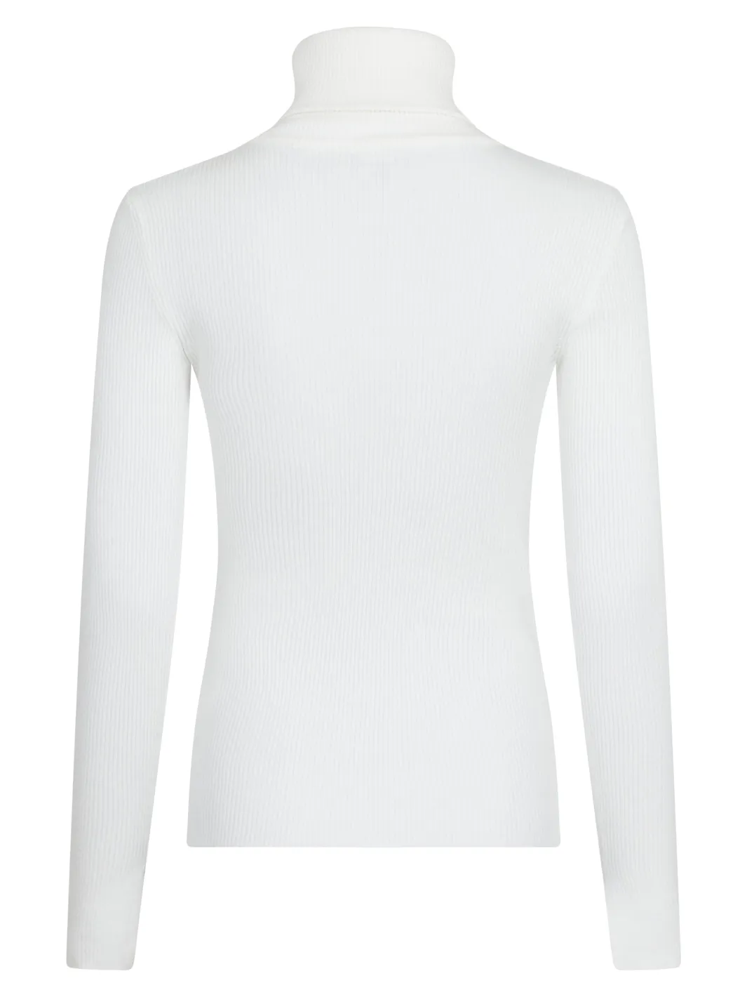 Valentin Studio Gold Button Knit Roll Blouse Off White