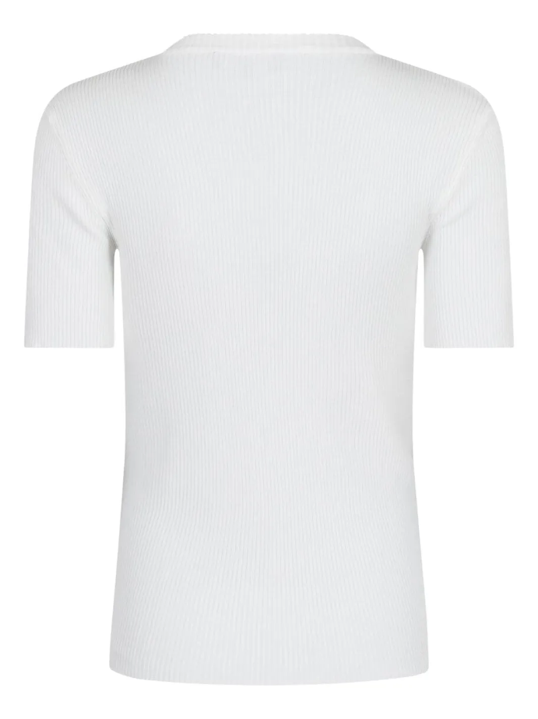 Best Valentin Studio Gold Button Knit T-shirt Off White