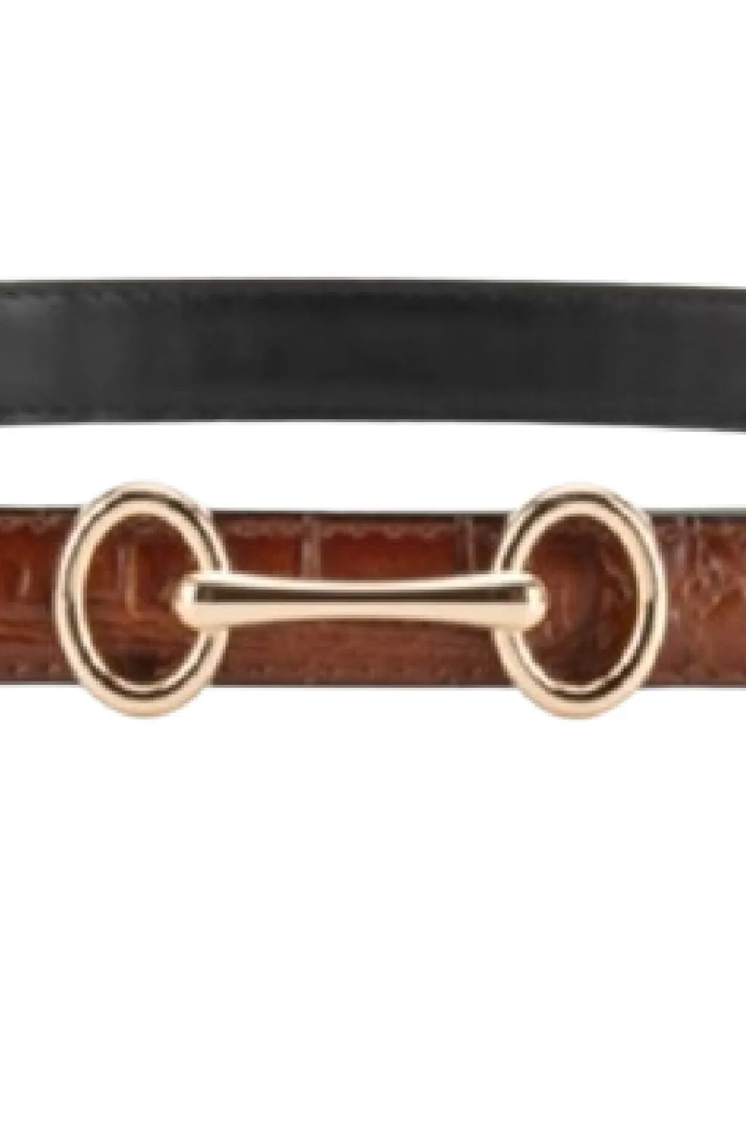 Clearance Plissé Copenhagen Grace Croco Belt 70-820-631 Cognac