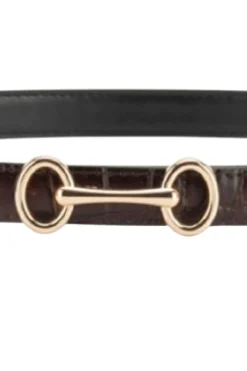 Sale Plissé Copenhagen Grace Croco Belt 70-820-631 Dark Brown