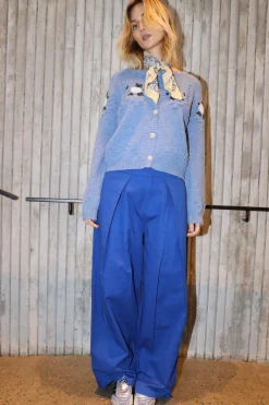 Clearance Lollys Laundry Gracelynnll Knit Cardigan Ls25497-5020 Blue Melange