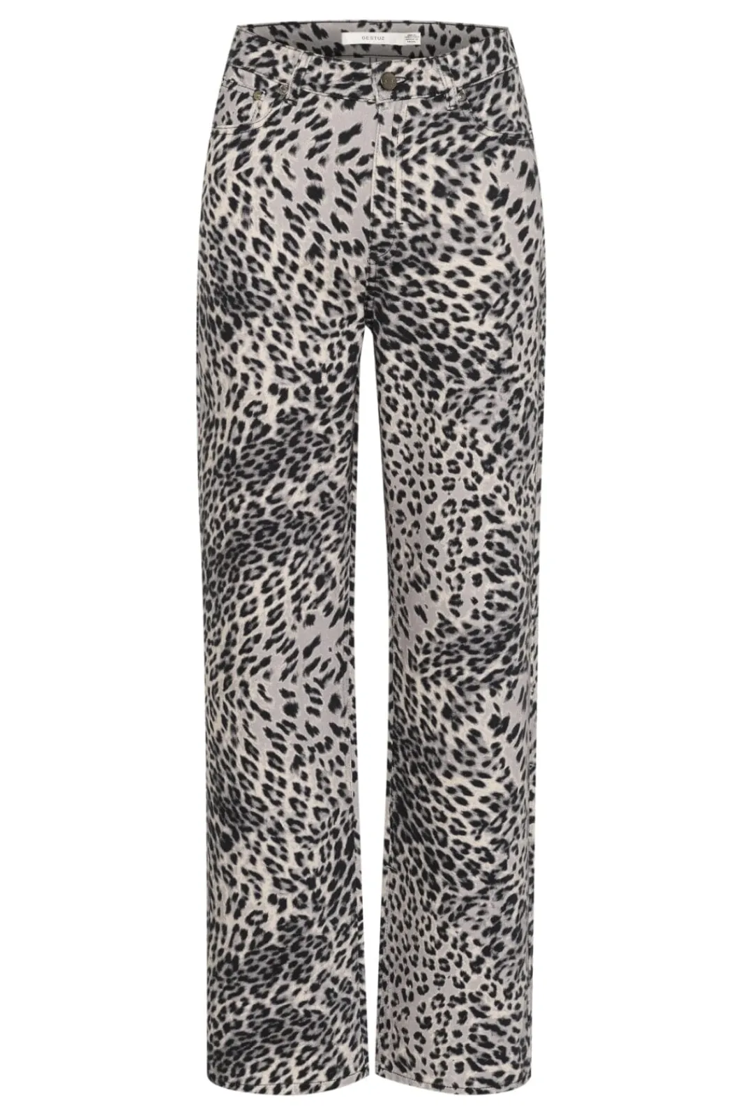 Gestuz Gzleora Wide Jeans 10910300 107696 Grey Leopard