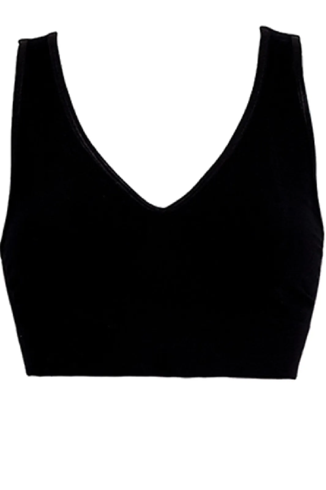 Sale Soft basic Haily Bra top wide strap 2 pak black