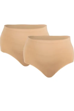 Clearance Soft basic Haily High brief 2 pak nude
