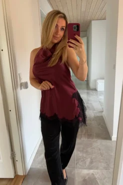 New Dear Molly Halterneck Lace Bordeaux