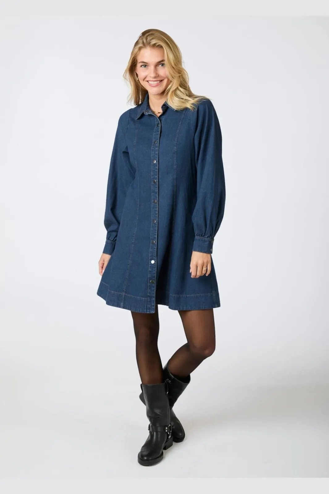 Sale Neo Noir Hanne Denim Dress Dark Blue