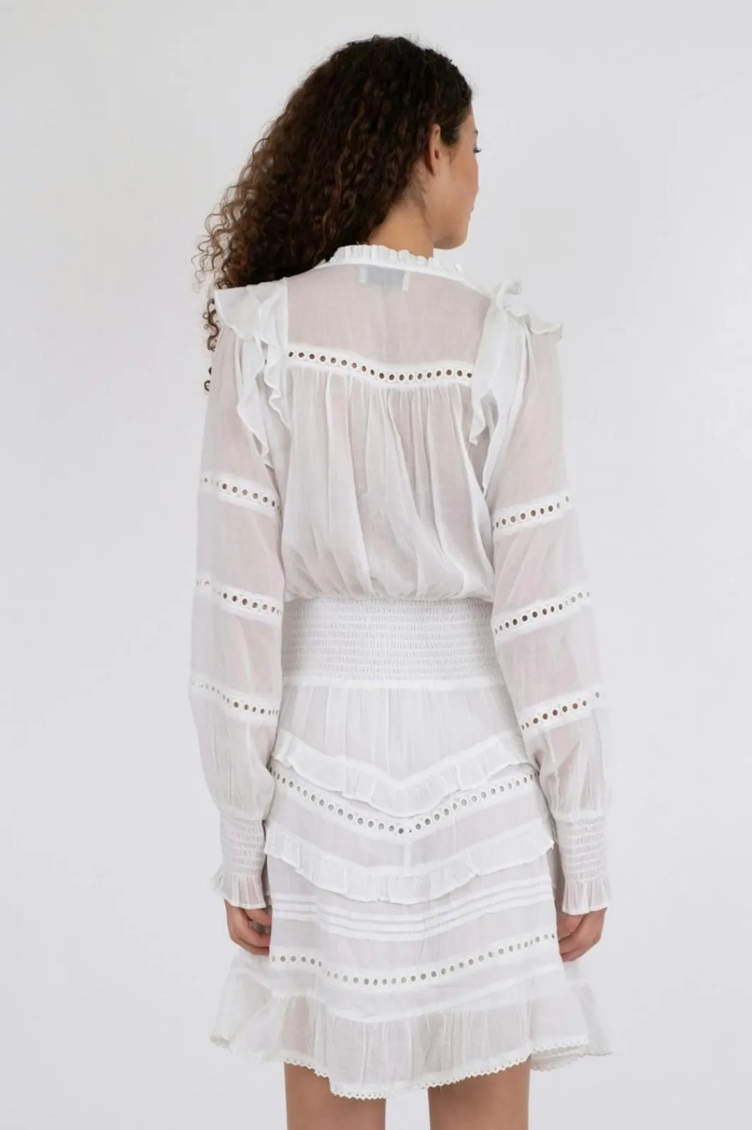 Outlet Neo Noir Harmoni S Voile Dress White