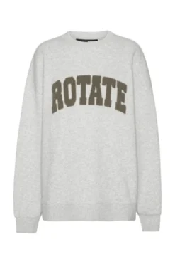 Outlet Rotate Heavy Sweat Crewneck 1158341473 1473 Light Grey Melange