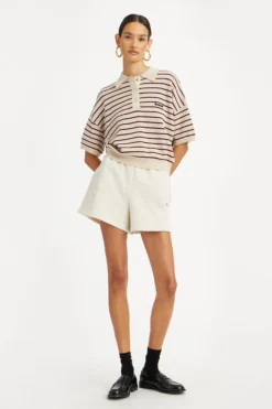 New Rotate Heavy Sweat Shorts1143833070 White Melange