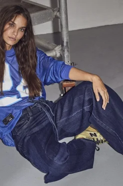 Sale Haute L'Amitié Hering String Tie Jeans HL10060 Indigo