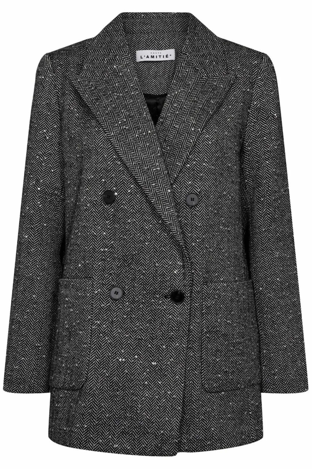 Hot Haute L'Amitié Herring Sequins Blazer HL10268 Black