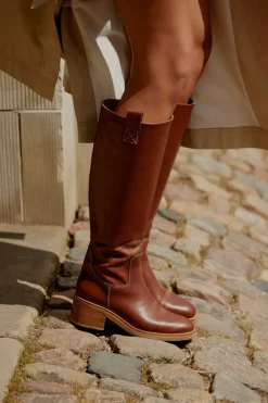 Sale Angulus High-leg boot with block heel 1705