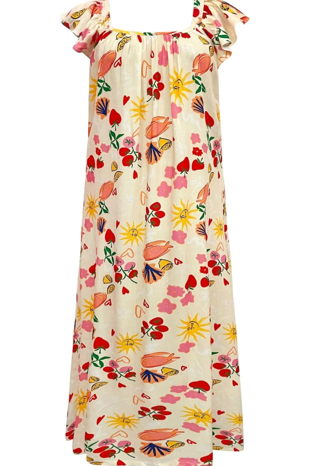 Online Liberte Hilma-Frill-Strap-Dress 22227 Ivory Summer