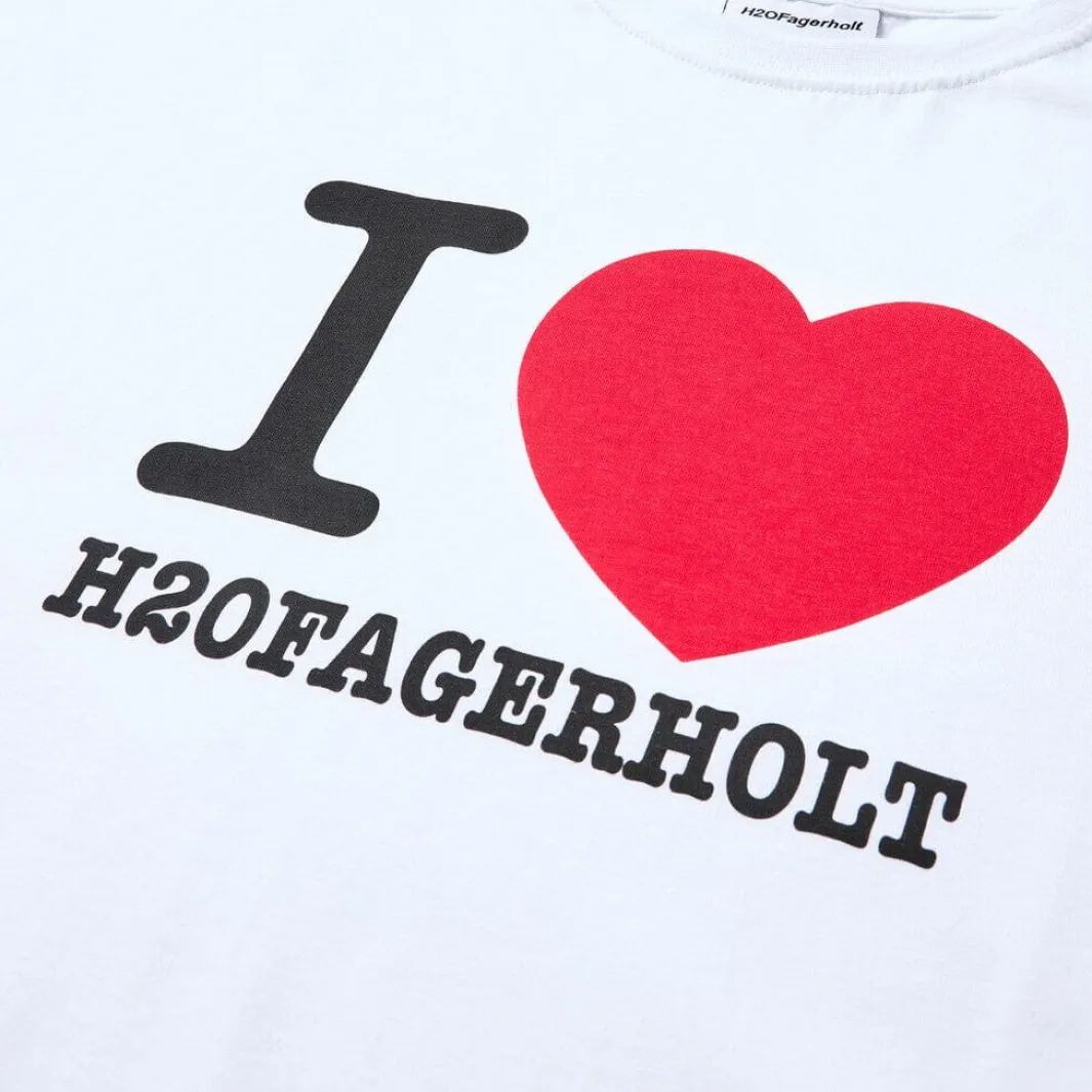 Clearance H2O Fagerholt I Love Tee 1006 Off White