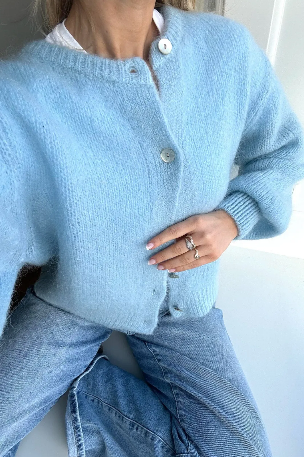 Discount BYIC Idaic Cardigan lblue Light Blue