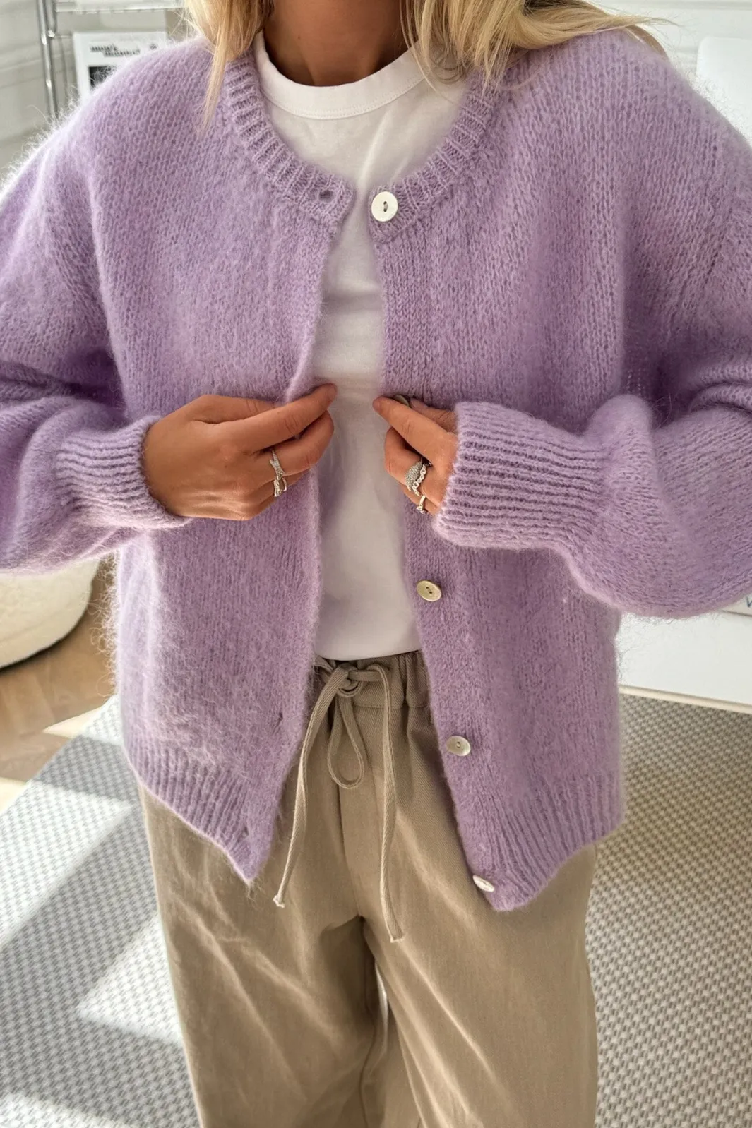 Discount BYIC Idaic Cardigan lp Light Purple