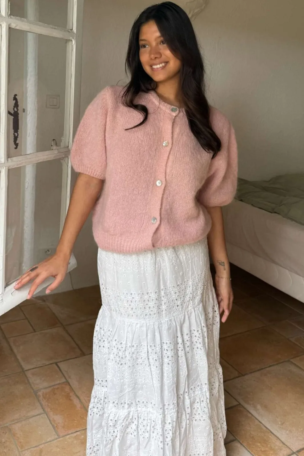New BYIC Idaic Ss Cardigan 5265 Light Pink