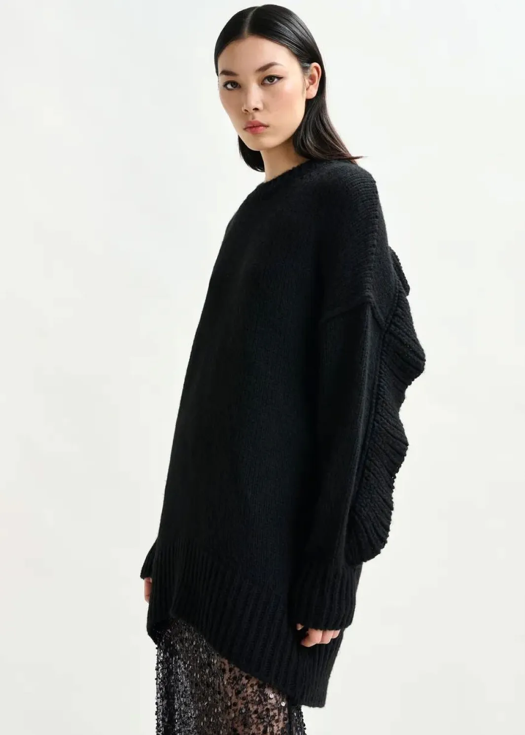 Discount Essentiel Antwerp Ifly Pullover With Rufflesifly Black