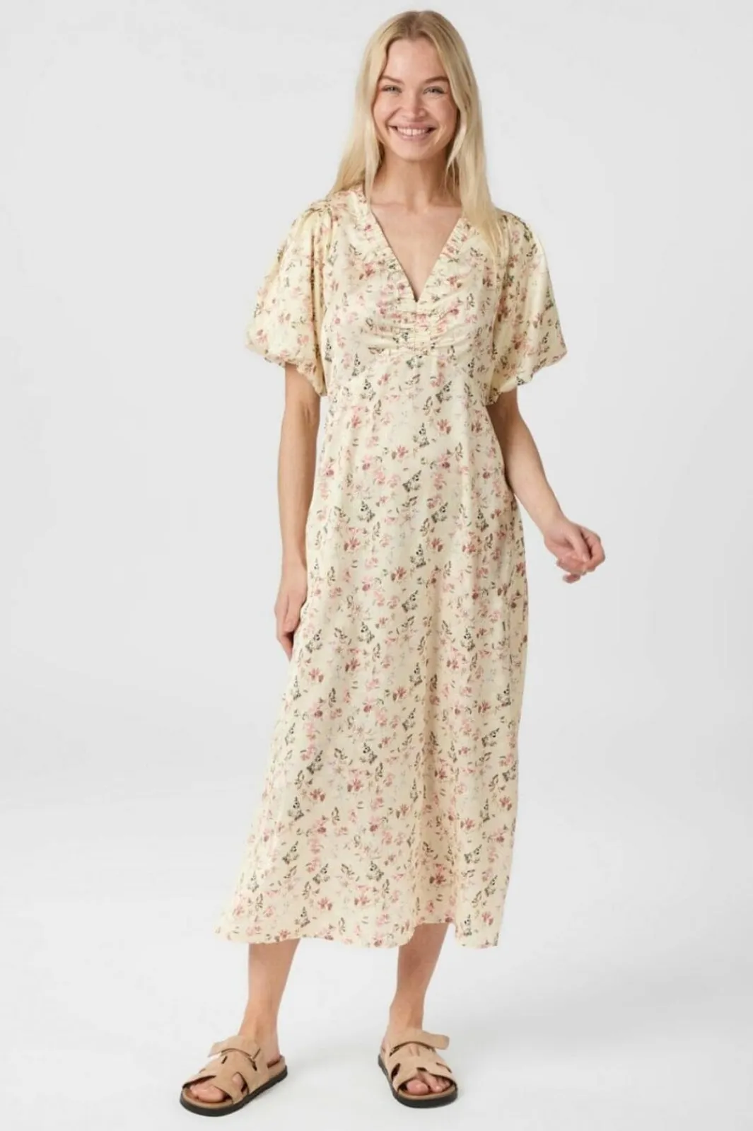 Neo Noir Illana Flower Print Dress 165121 122