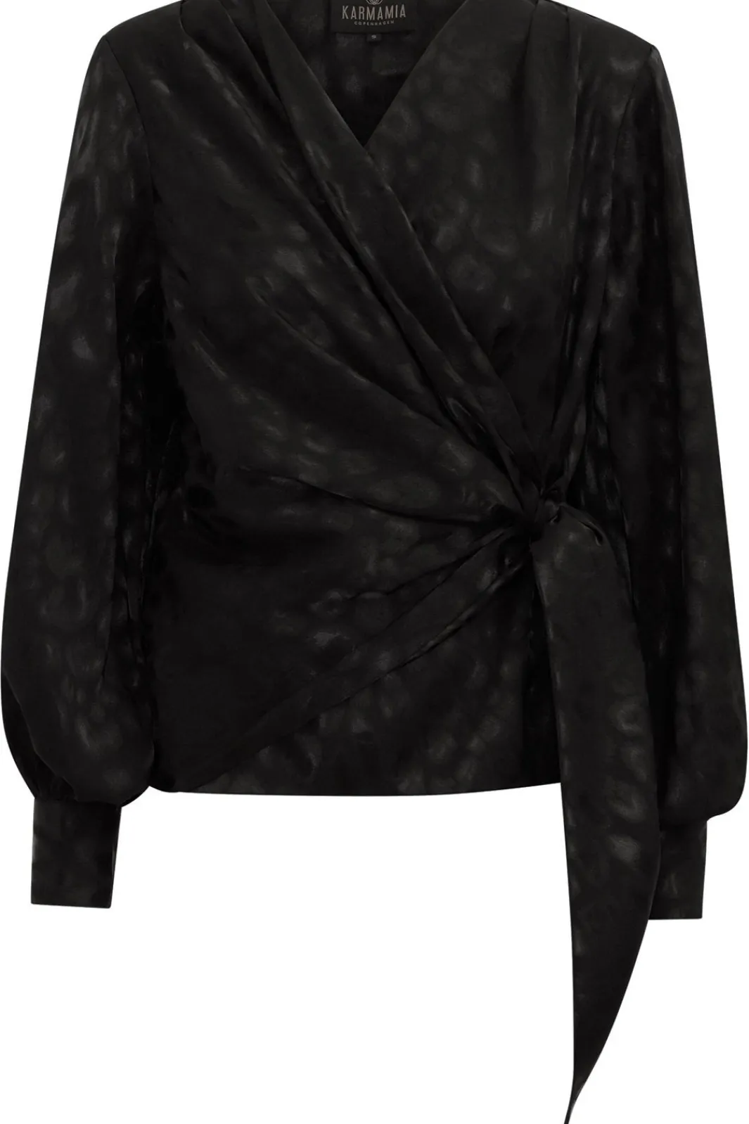 Hot Karmamia Ines Blouse Black Leo Jacquard